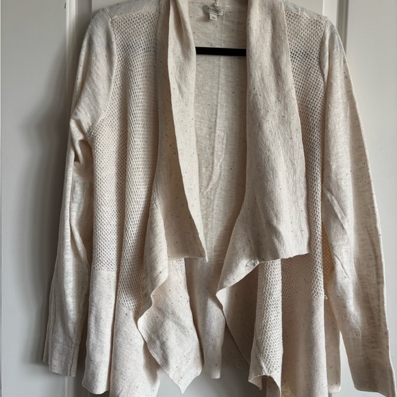 Perfect Spring/Summer/Fall Layering Cream Open-Front Sweater - Picture 1 of 6